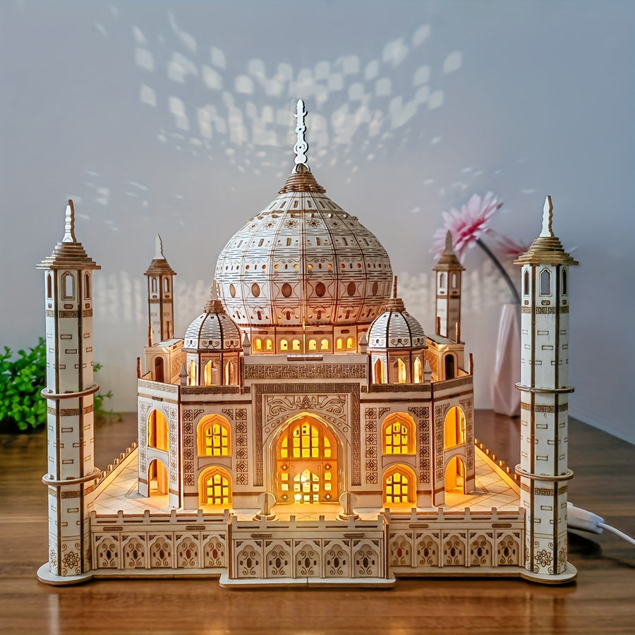 3D Wooden Villa Puzzle with LED Lights- HMT24TM