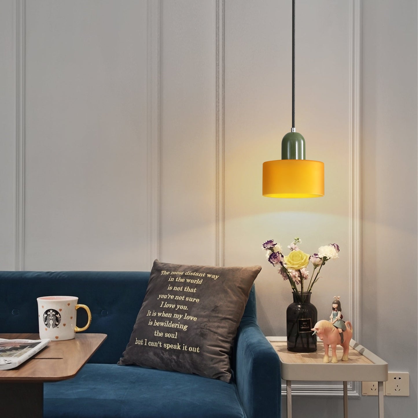 Bauhaus Glass E27 Pendant Light for Kitchen