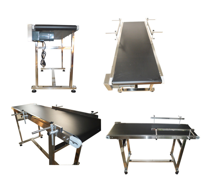 110V 1.5m PVC Conveyor Double Guardrail 40cm