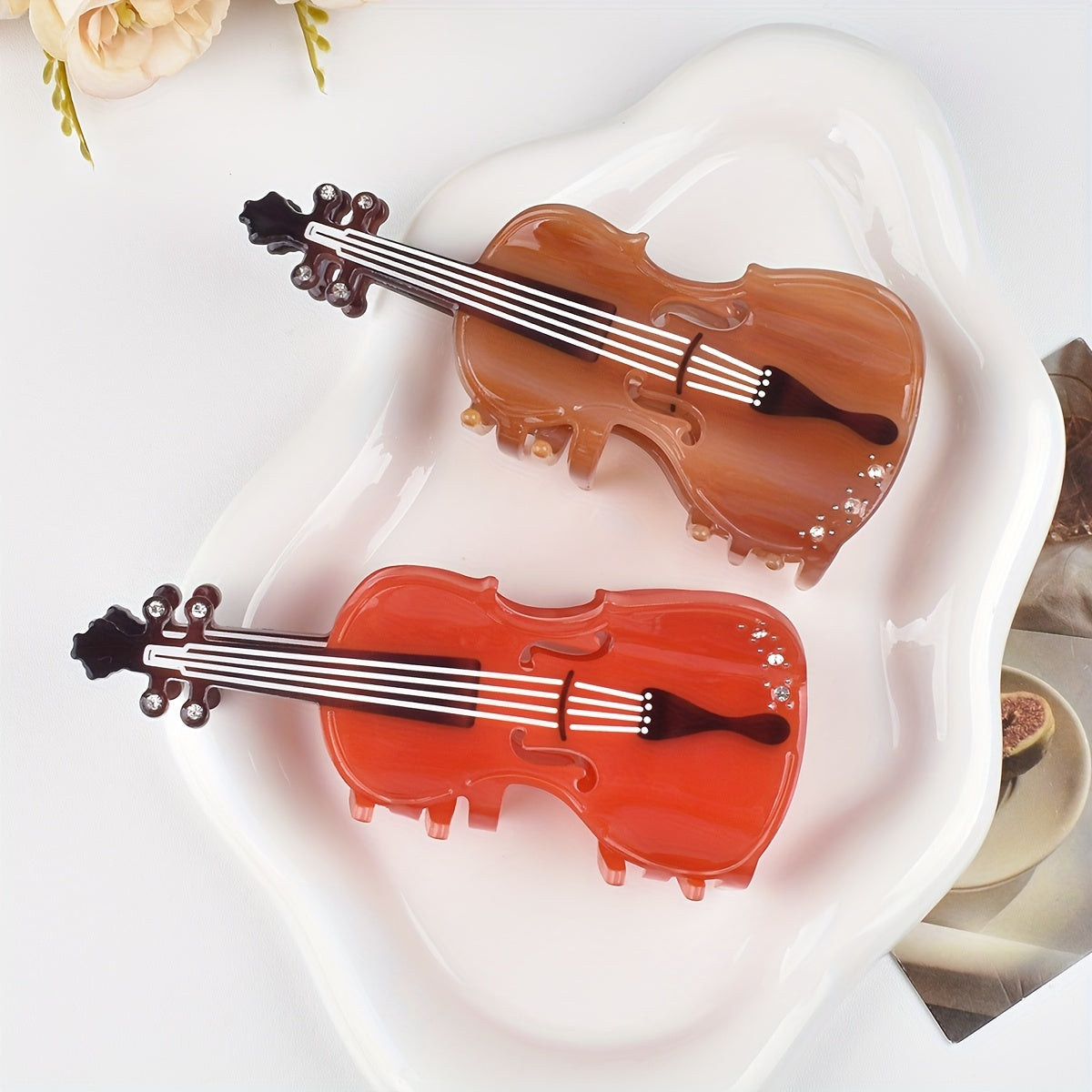 Wooden Violin Hairpin- HMT25HP