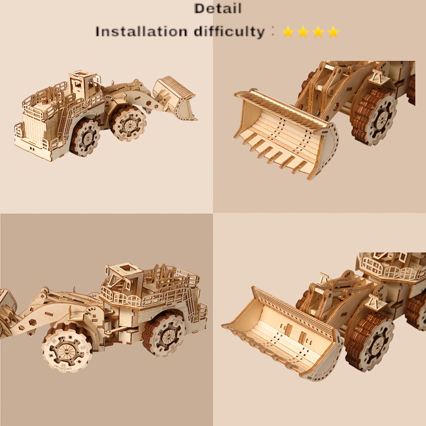 3D Wooden Puzzle Steam Train Forklift- HMT24TR