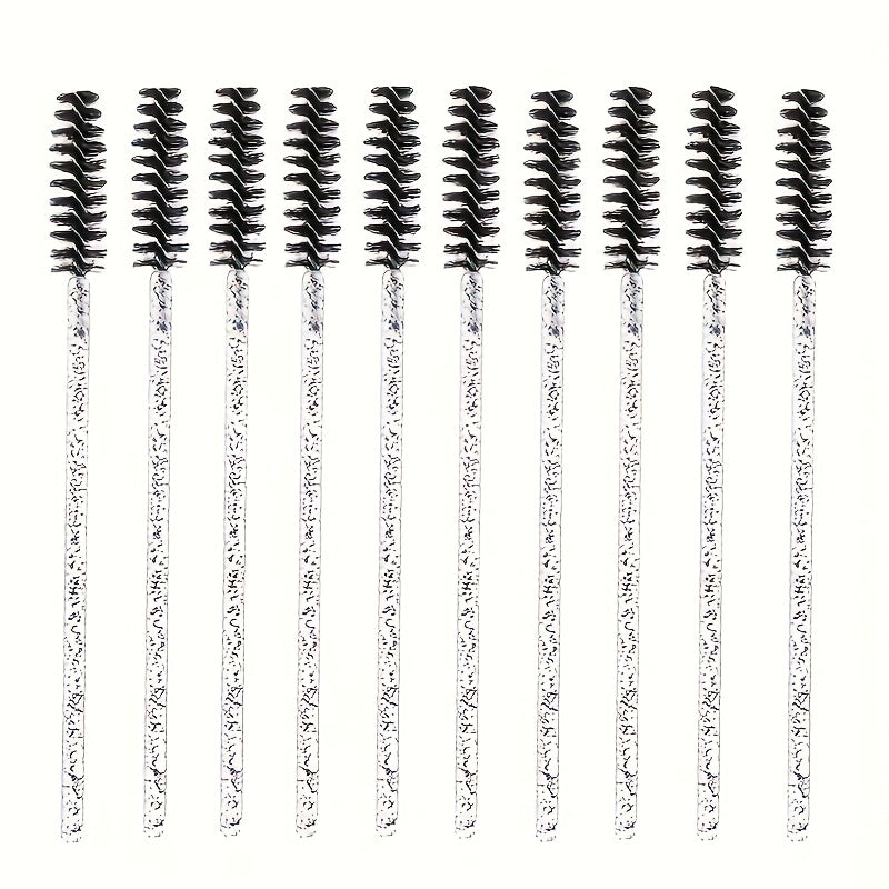 100pcs Crystal Eyelash and Eyebrow Brush Set with Storage Box - N2JD