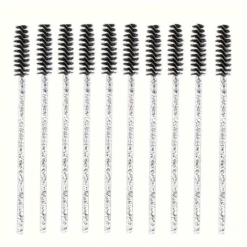 100pcs Crystal Eyelash and Eyebrow Brush Set with Storage Box - N2JD