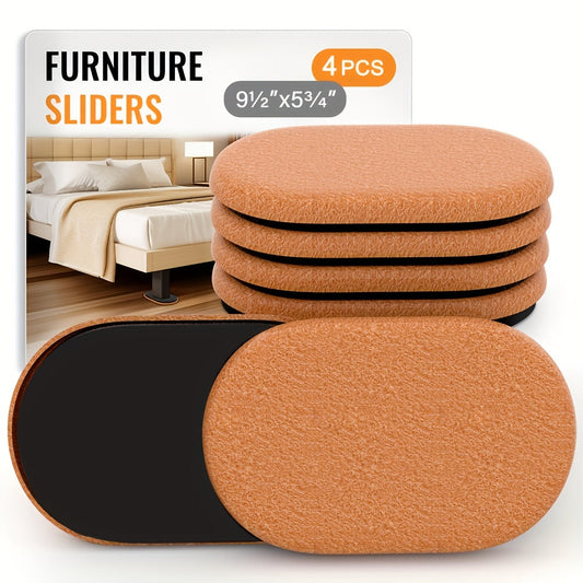 4pcs Heavy Duty Furniture Sliders  Easy Glide Beige-BU0N