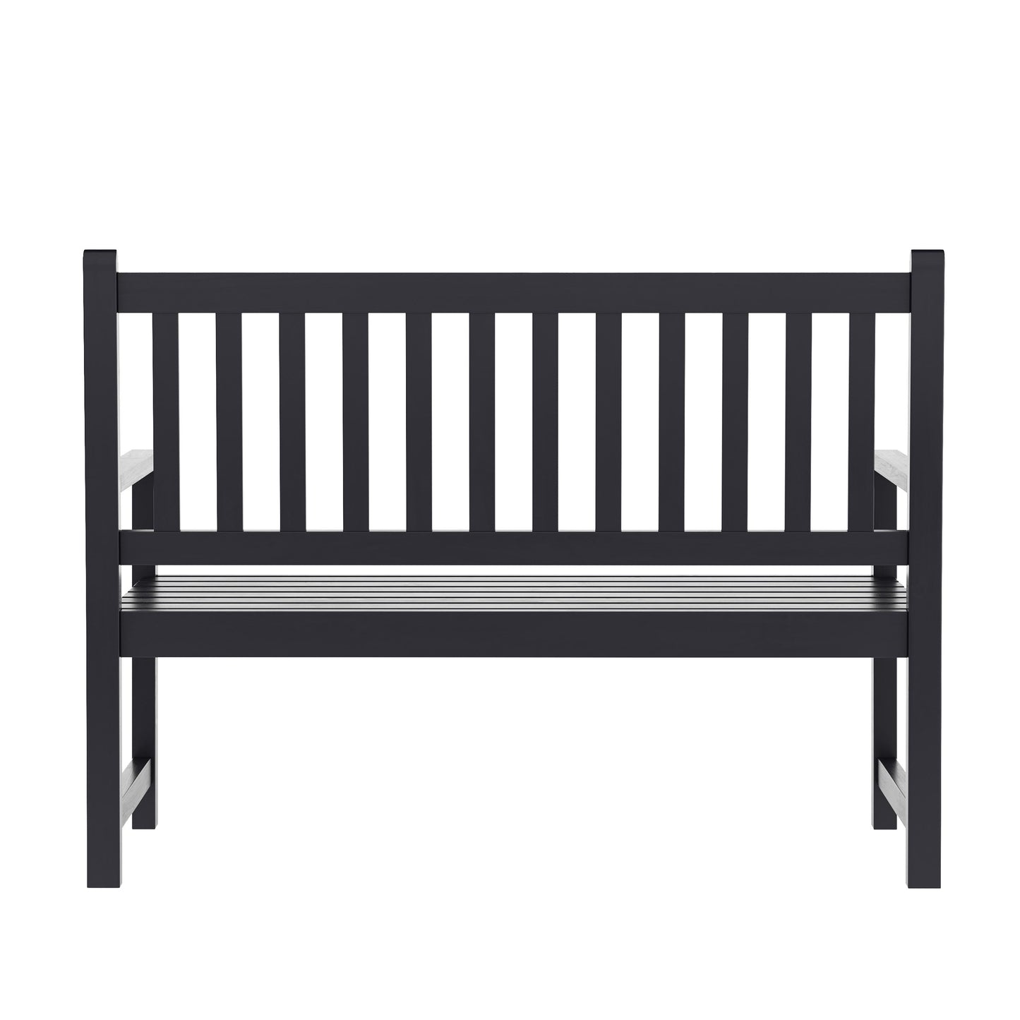 Adele Commercial Grade Indoor/Outdoor Patio Acacia Wood Bench, 2-Person Slatted Seat Loveseat for Park, Garden, Yard, Porch