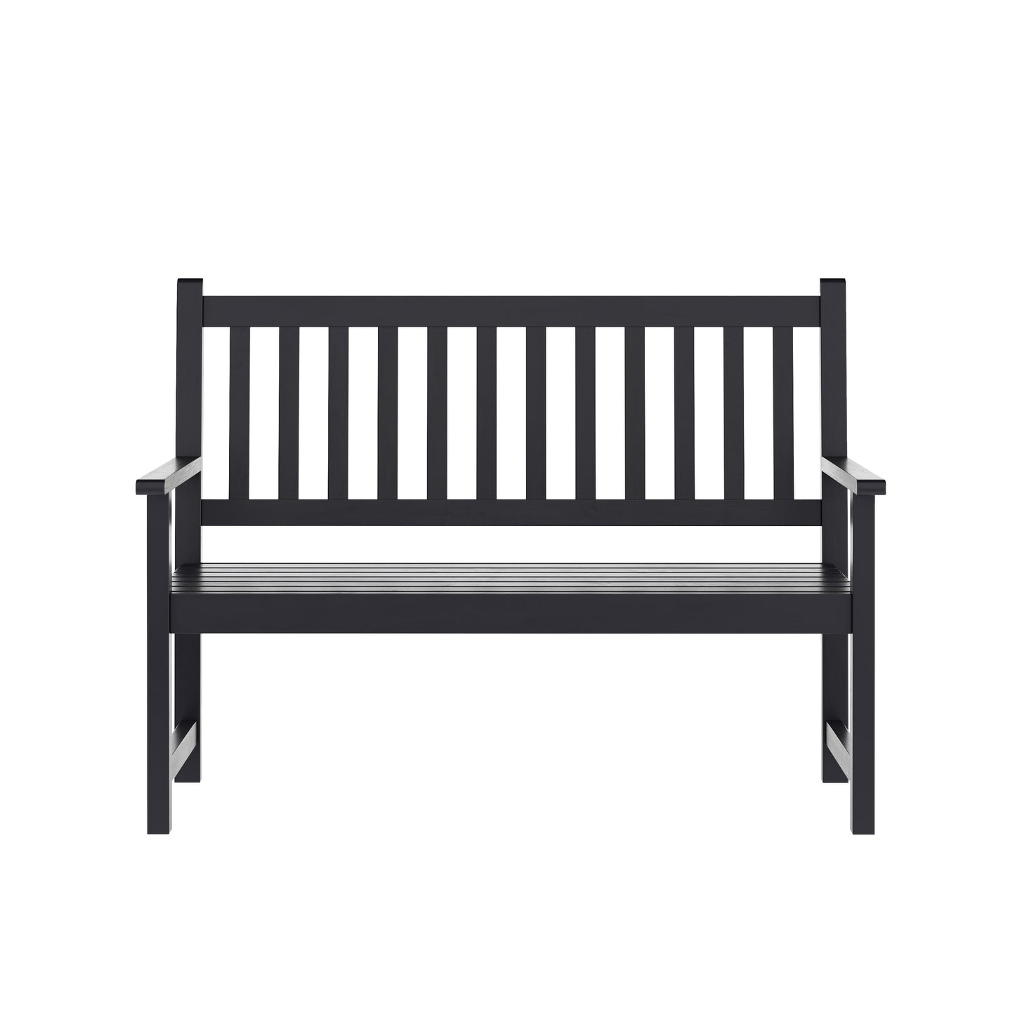 Adele Commercial Grade Indoor/Outdoor Patio Acacia Wood Bench, 2-Person Slatted Seat Loveseat for Park, Garden, Yard, Porch