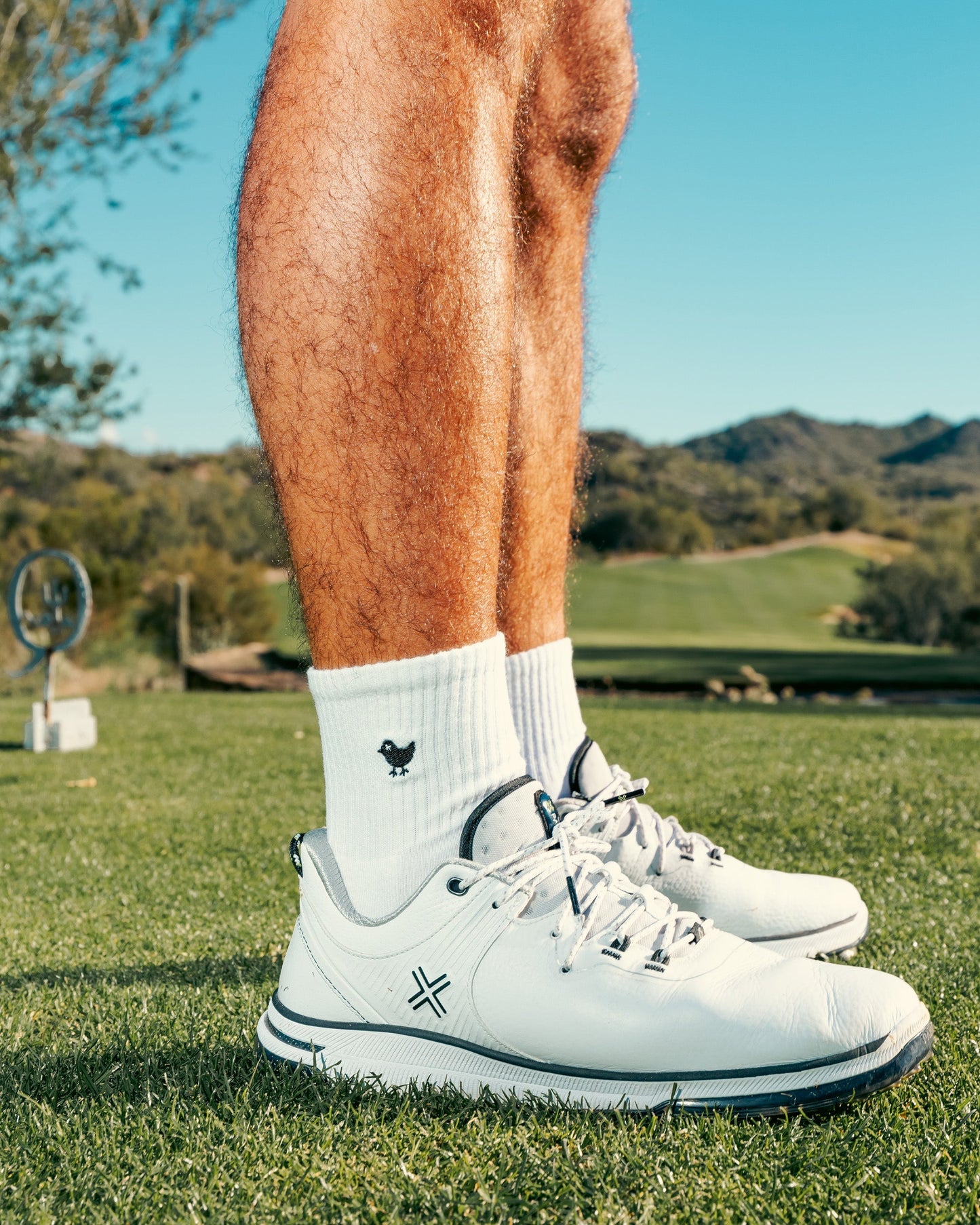 Birdie Logo Quarter Socks - White