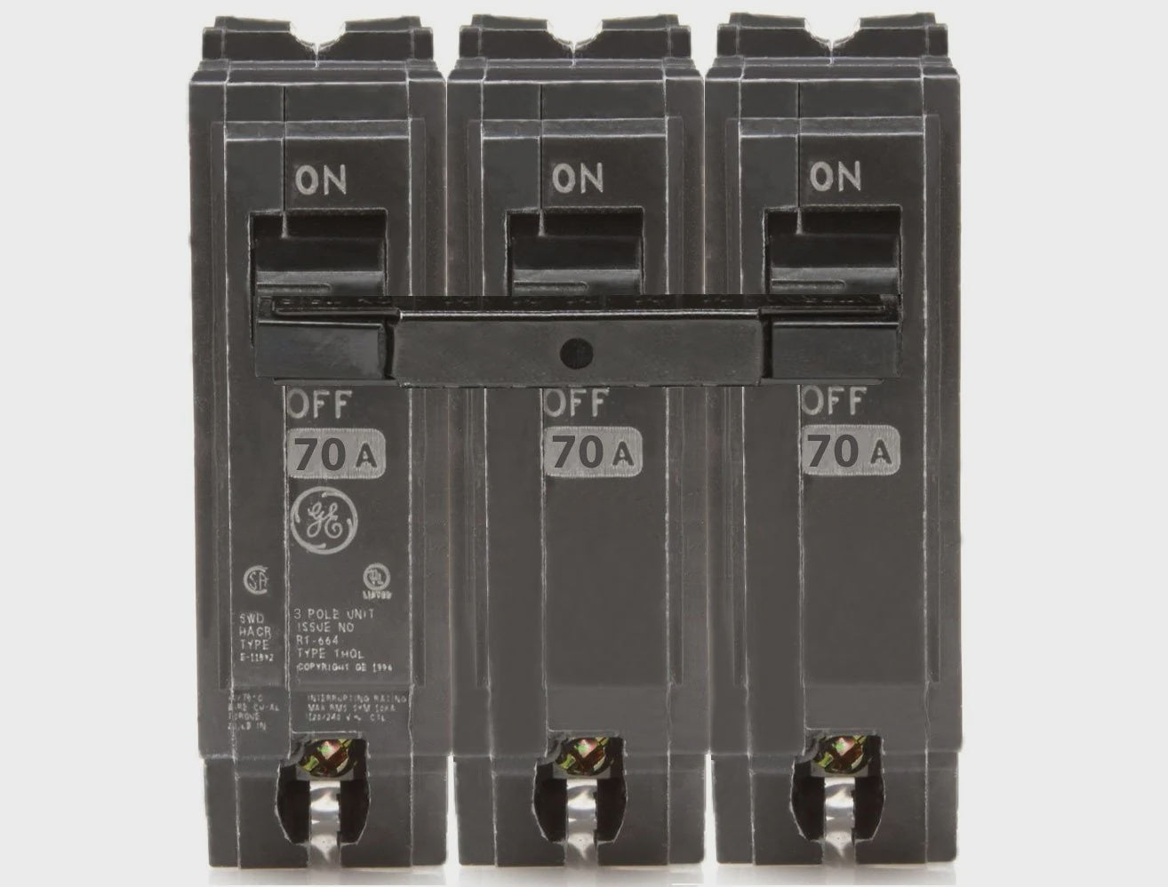 GE THQL32070 3P 70A