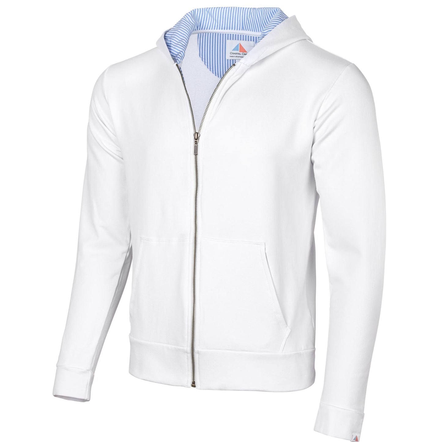 Charleston Full Zip Deckhand Hoodie - White