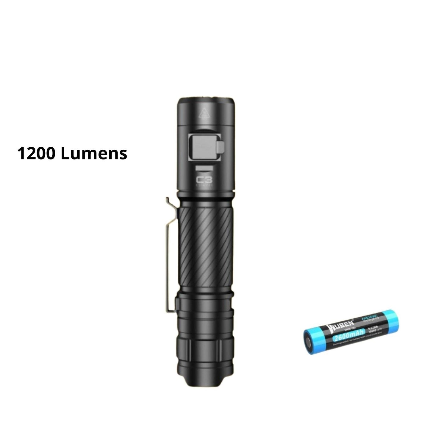 WUBEN C3 1200 Lumens Portable Rechargeable Waterproof EDC LED Flashlight