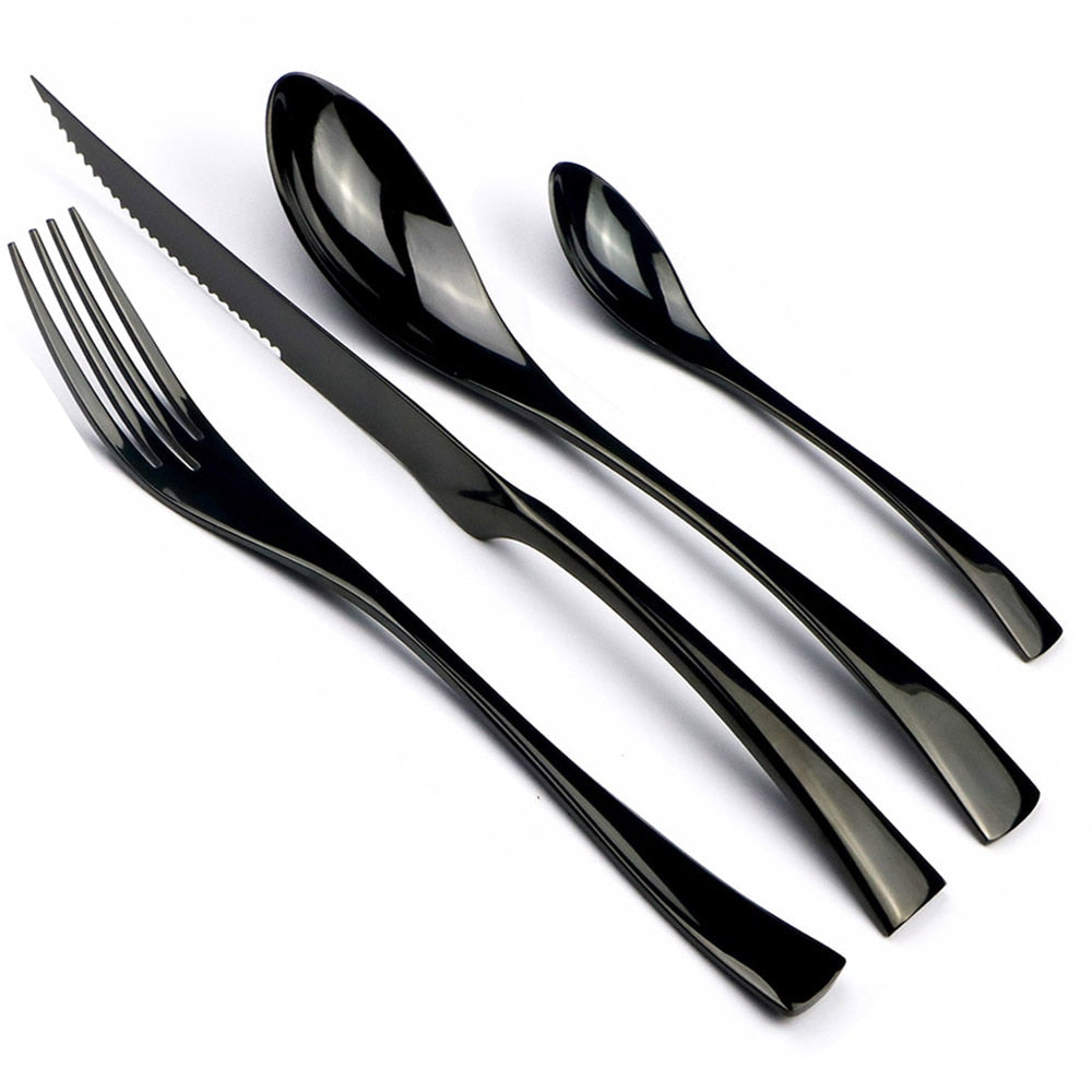 Dining Cutlery Set, Mirror Polished Finish, 4 Piece Set