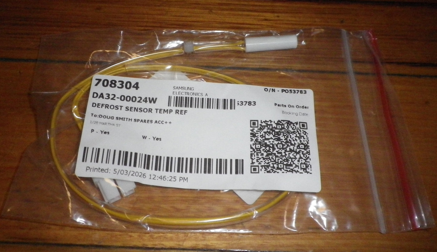 Samsung Fridge Defrost Temperature Sensor - Part # DA32-00024W