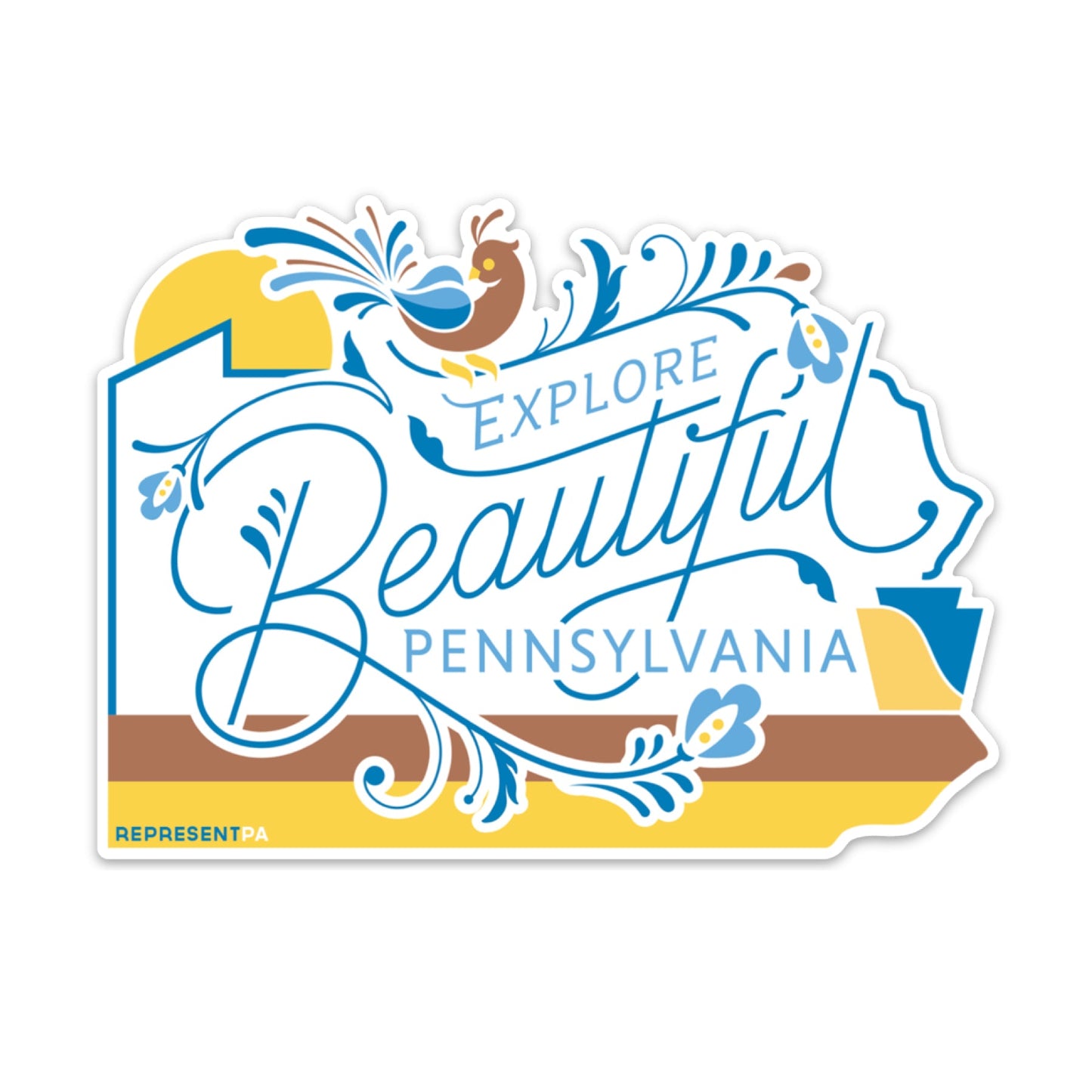RepresentPA Pennsylvania Sticker | "Explore Beautiful Pennsylvania"