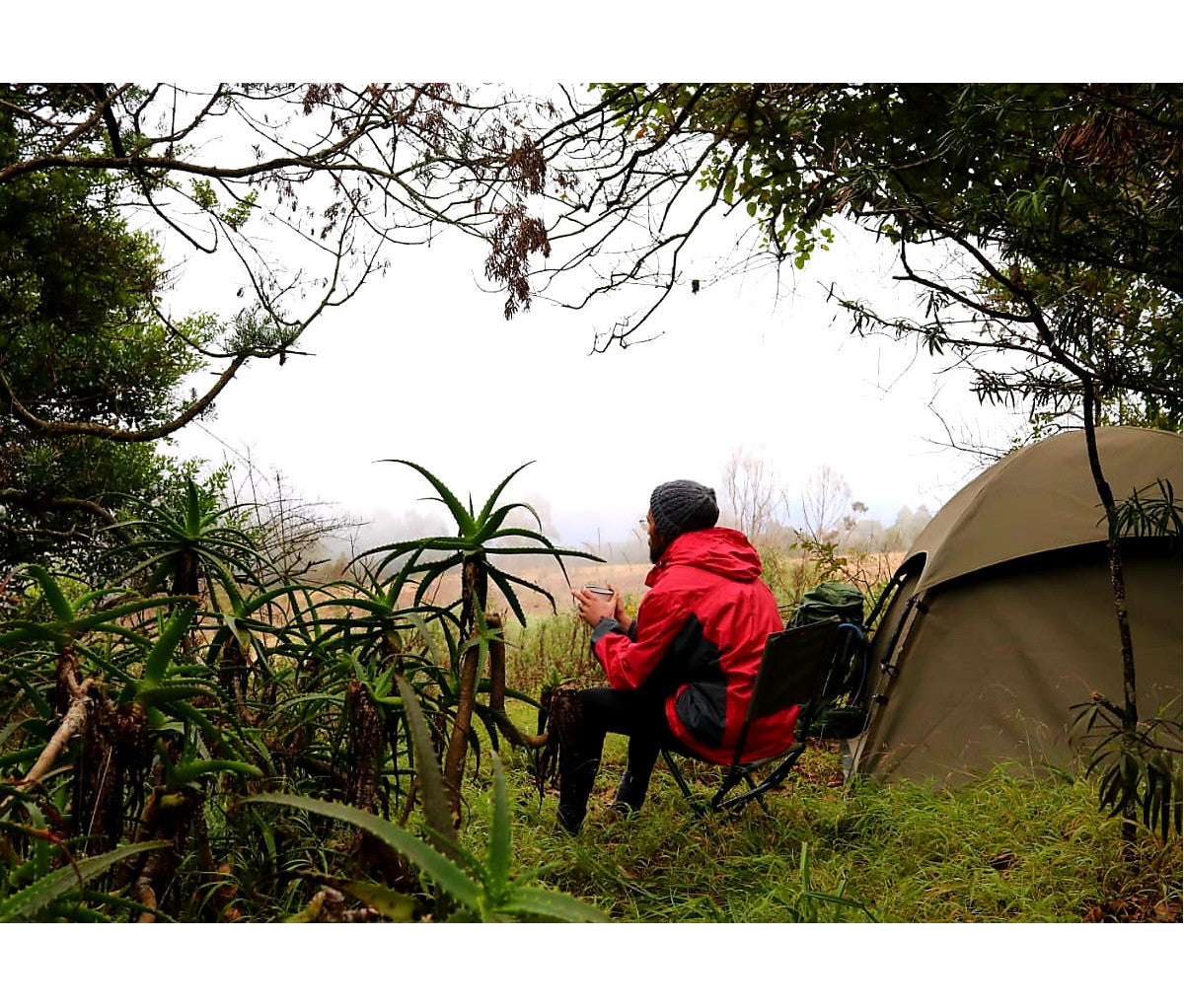 FALKSON Adventurer 2 | 2 person tent | 1.8x2.1m Bow tent | Compact canvas camping tent