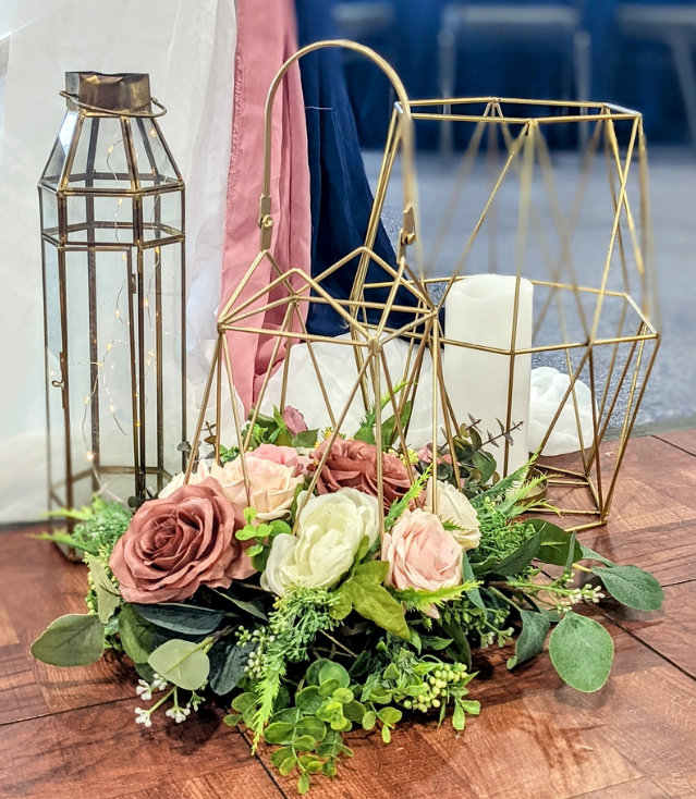 Gold Hexagon Geo Lantern