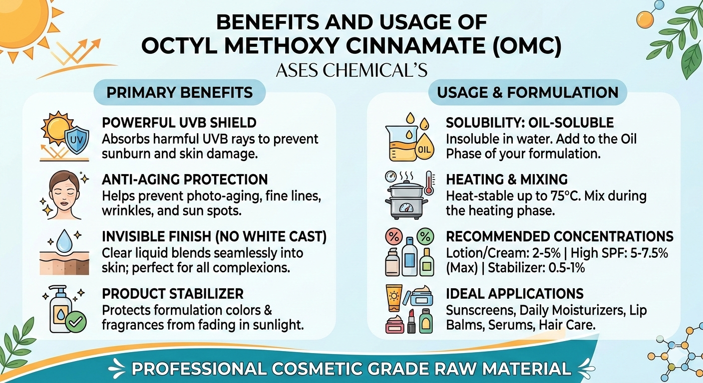 Octyl Methoxy Cinnamate SPF /Ethyl Hexyl Methoxy Cinnamate