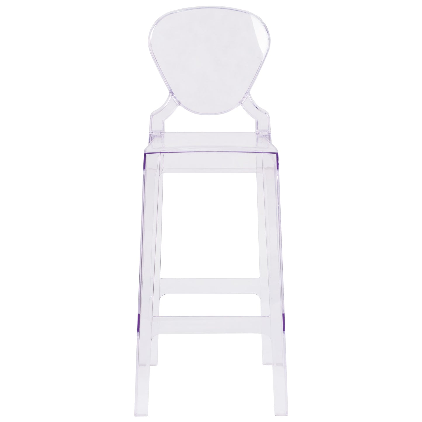 Ghost Barstool in Transparent Crystal with Tear Back