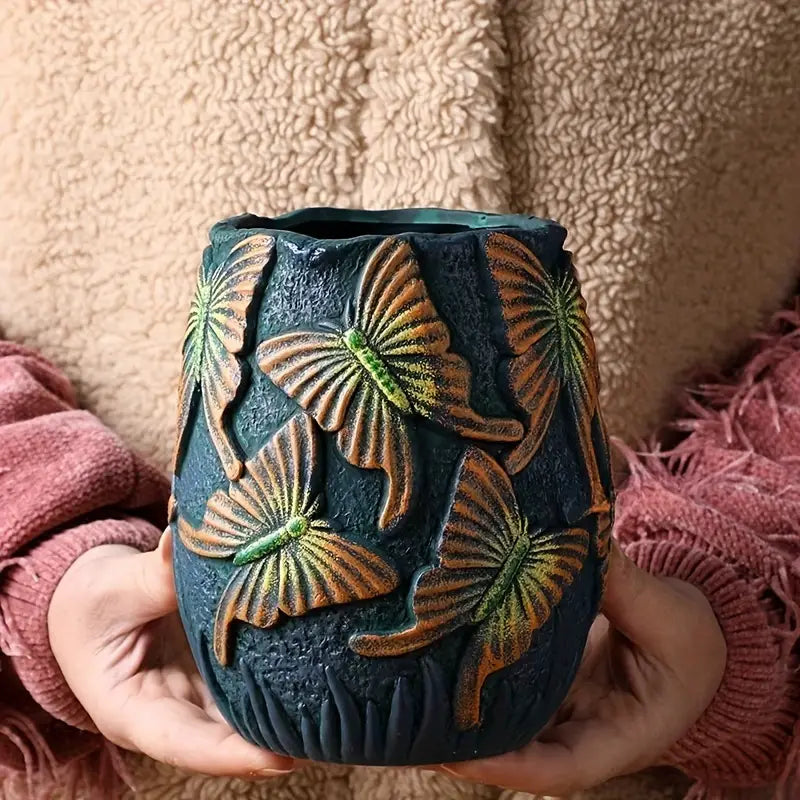 Decorative Planter Hand Painted Indoor Outdoor Flower Pot