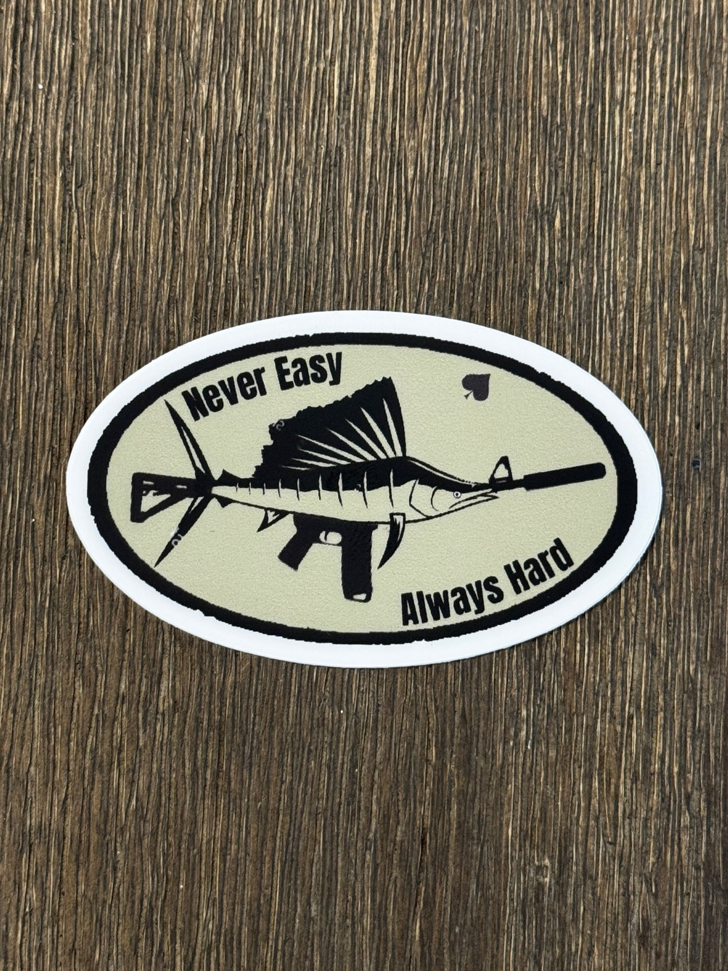Sailfish 3” oval sticker