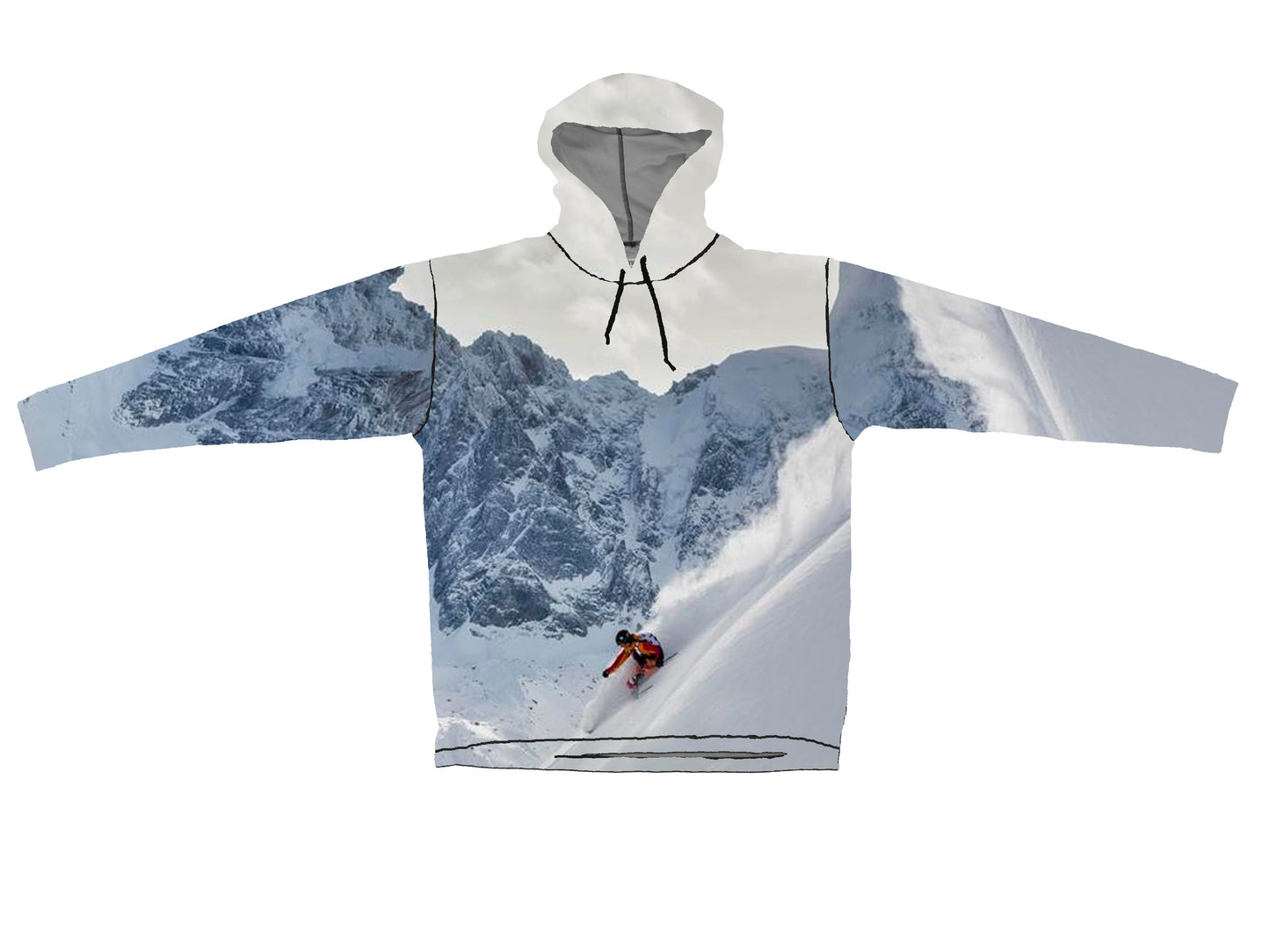 Jagged Edge 2 Lightweight Mountain Graphic Hoodie