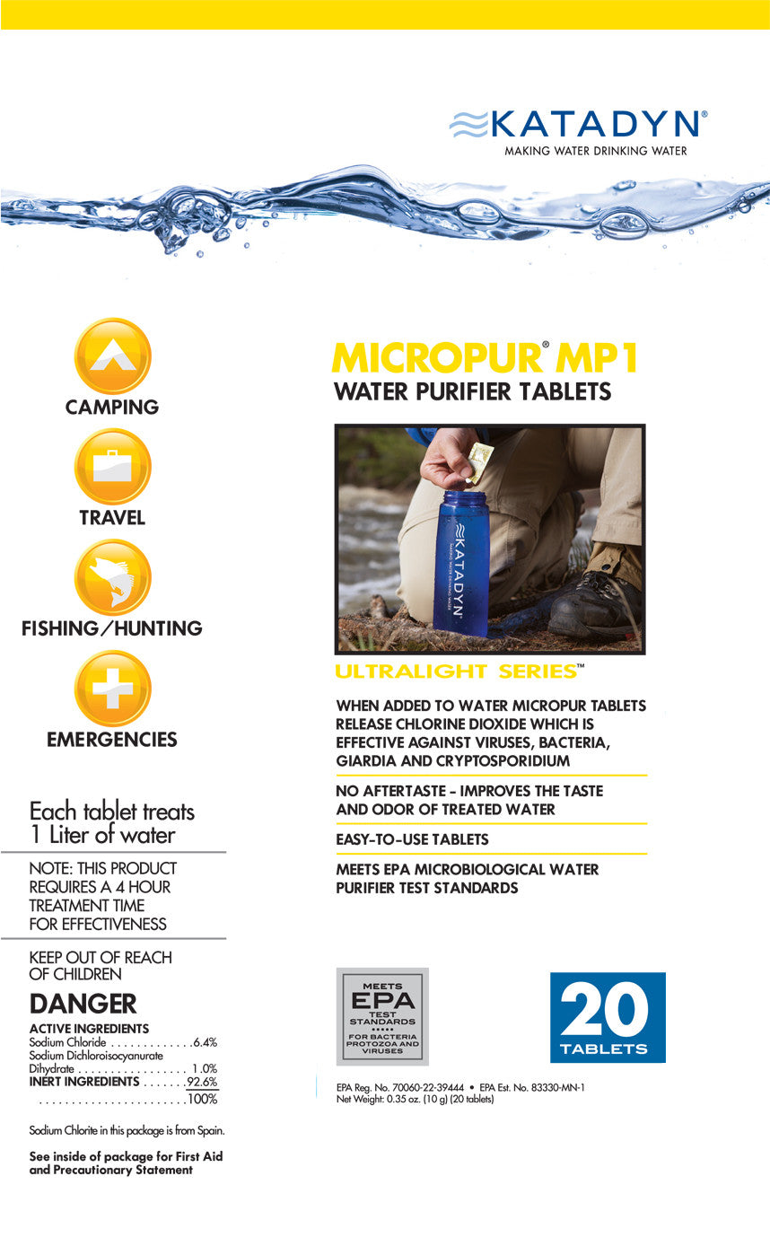 Katadyn Micropur MP1 Purification Tablets