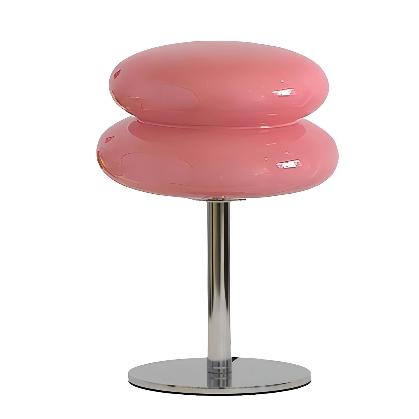 Glass Mushroom Table Lamp With Metal Base