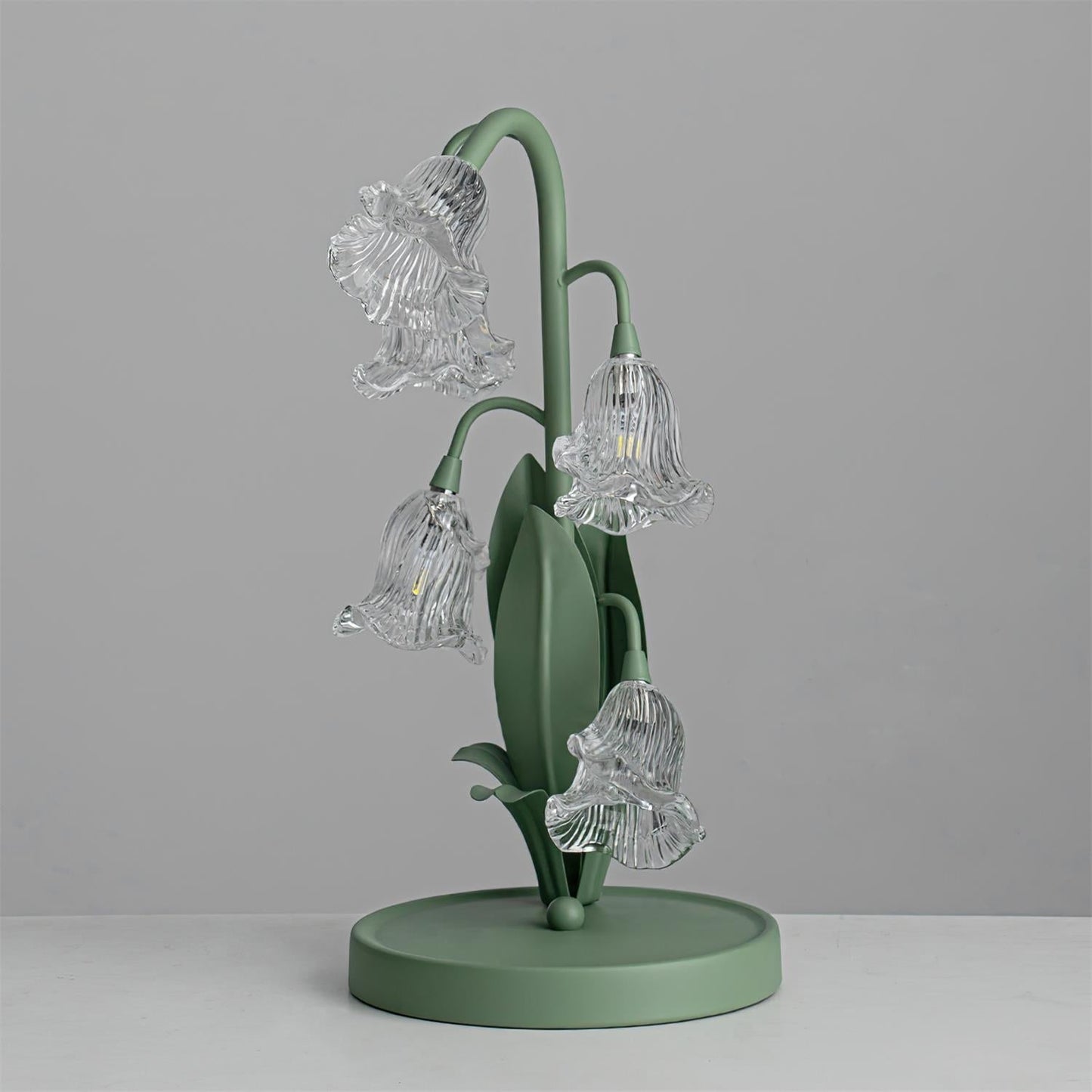 Lily-Inspired Crystal Blossom Table Lamp With Multi-Light Stem