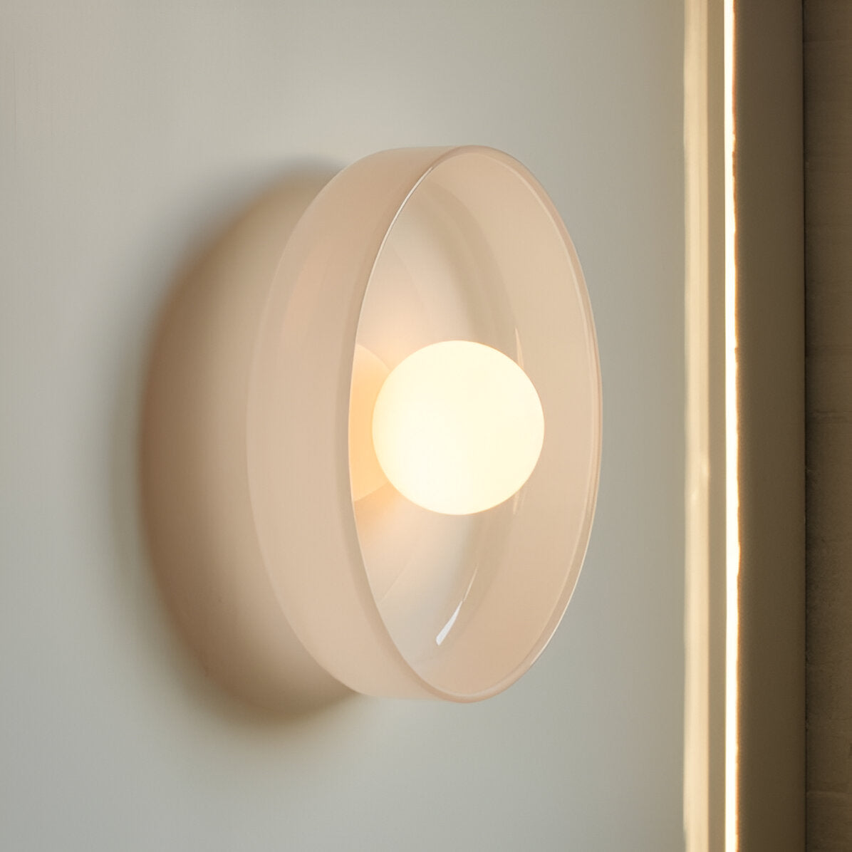 Scandinavian Glass Disc Ceiling Light With Flush Mount Design