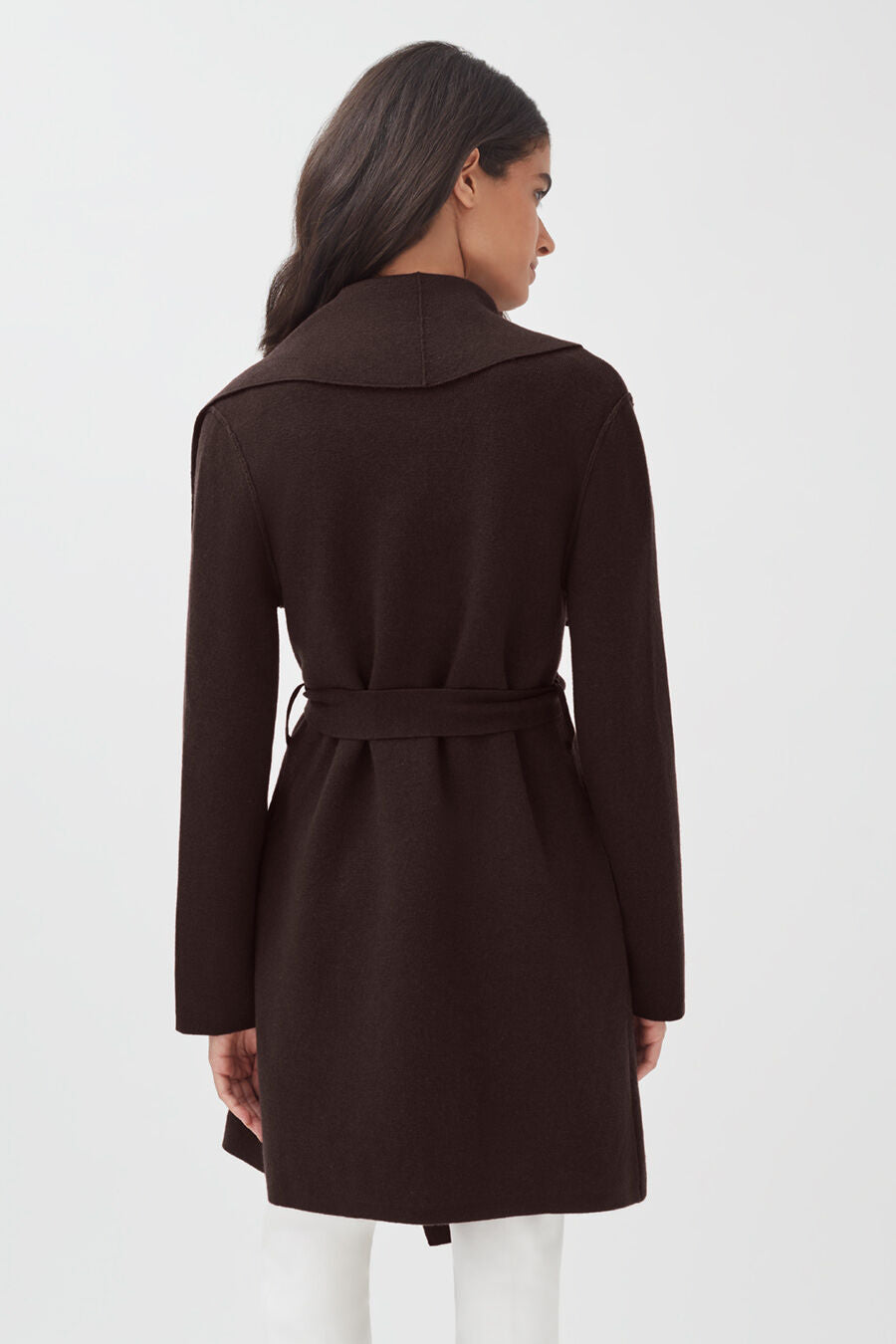 Wool Cashmere Short Wrap Coat (Earlier Version)