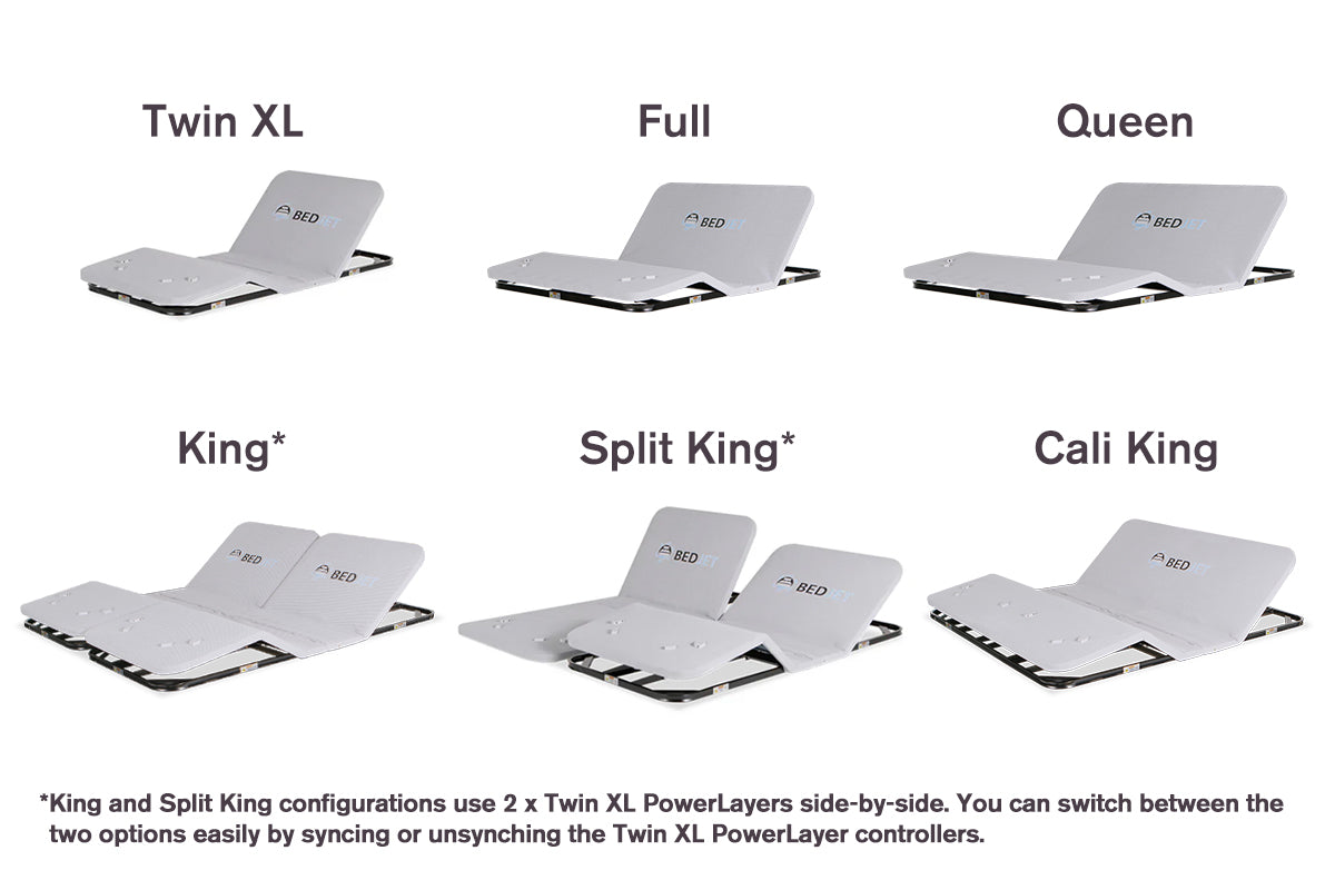 PowerLayer Ultra-Thin Adjustable Bed Frame