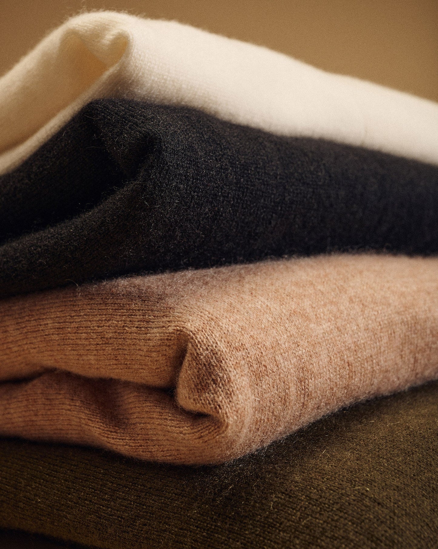 Camel Penwood Cashmere Knitted Jumper