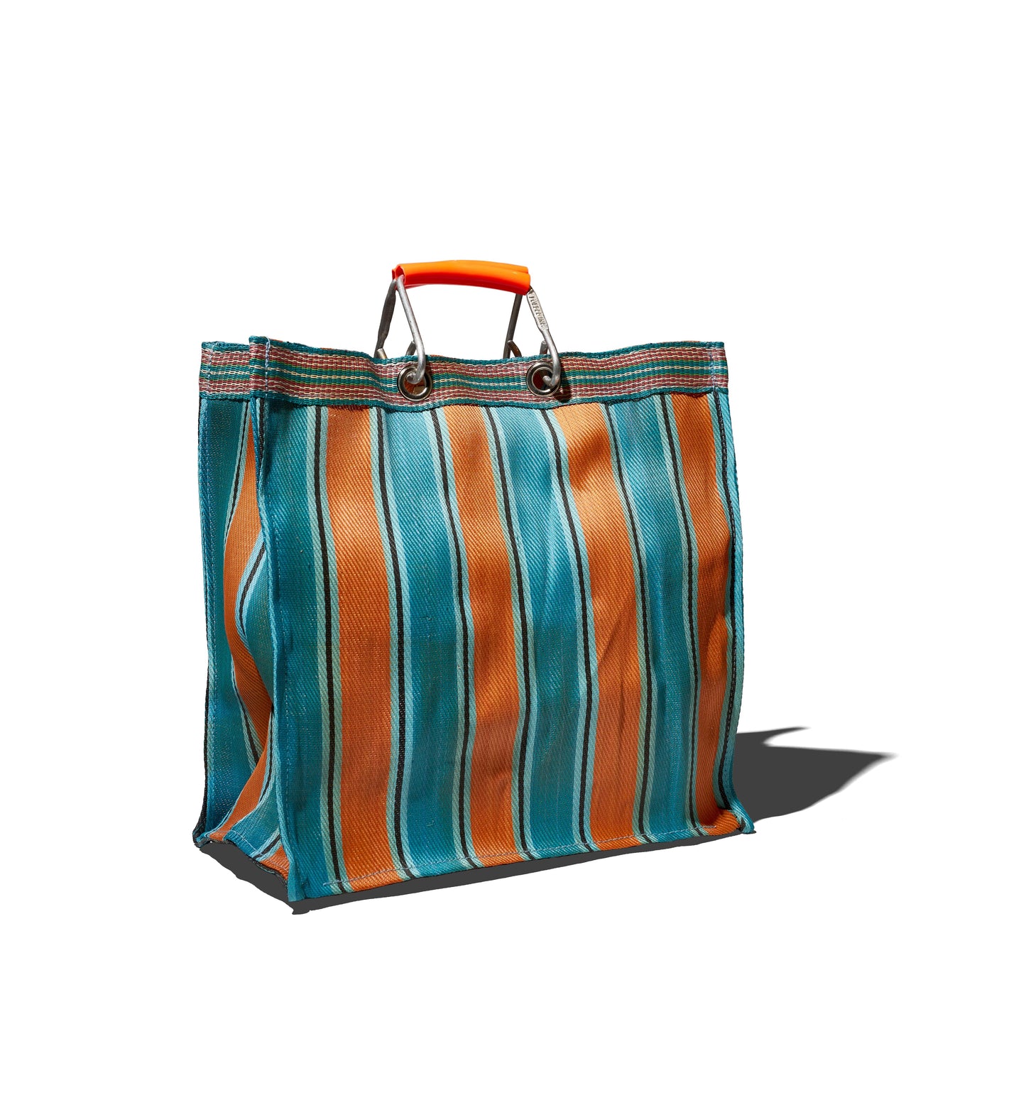 RECYCLED PLASTIC STRIPE BAG SQUARE/C