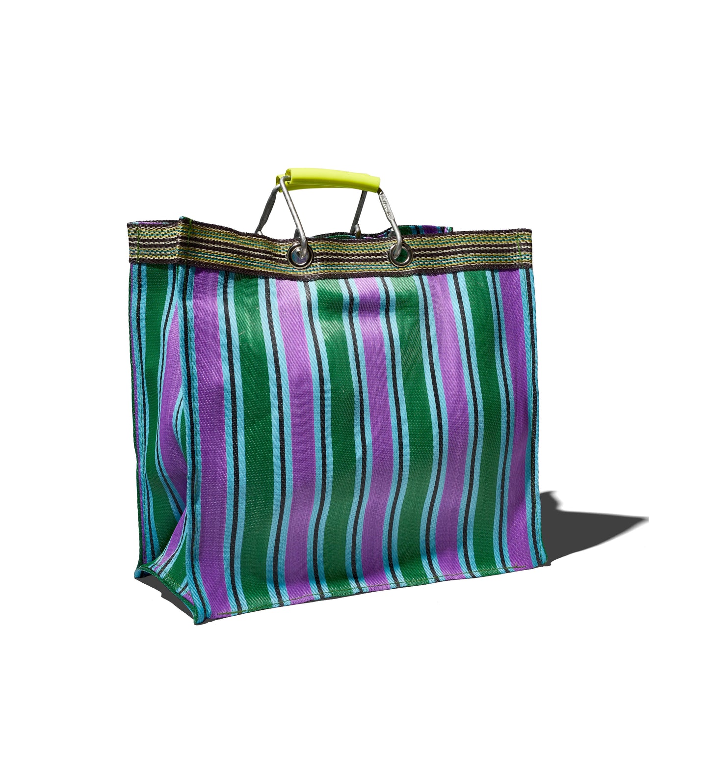 RECYCLED PLASTIC STRIPE BAG SQUARE/E