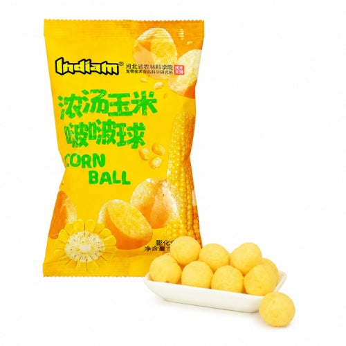 INDIAM Corn Soup Flavor Puffed Balls 128g