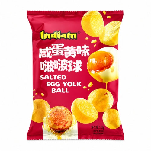 INDIAM Salted Egg Yolk Flavor Puff Balls 128g