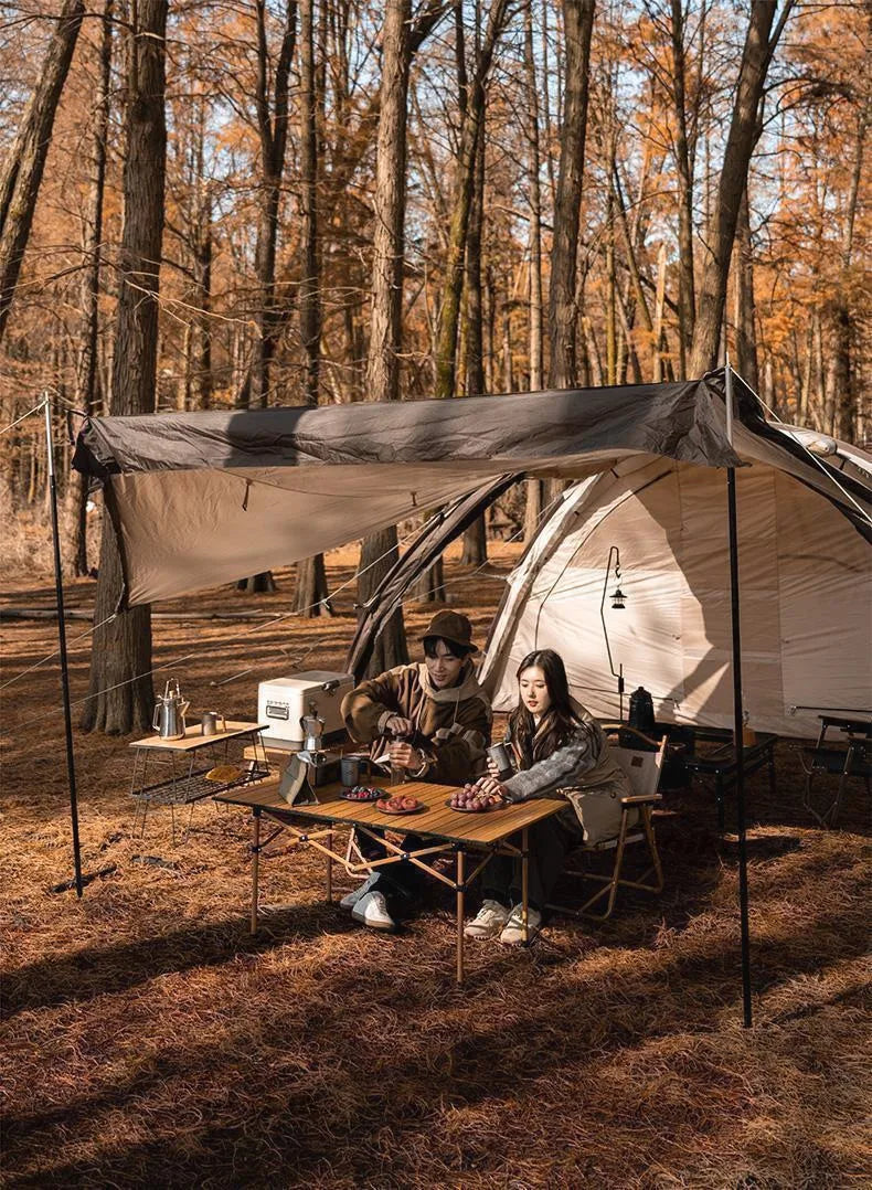 Naturehike Telescopic Folding Table Portable Retractable BBQ Table Outdoor Camping Table Bearing 30kg Aluminum Alloy Table Garden Picnic Party 2 Sizes