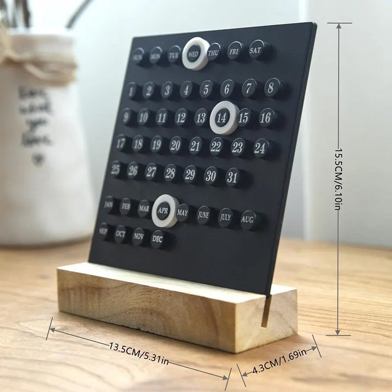 Acrylic Wooden Base Calendar- HMT15CC
