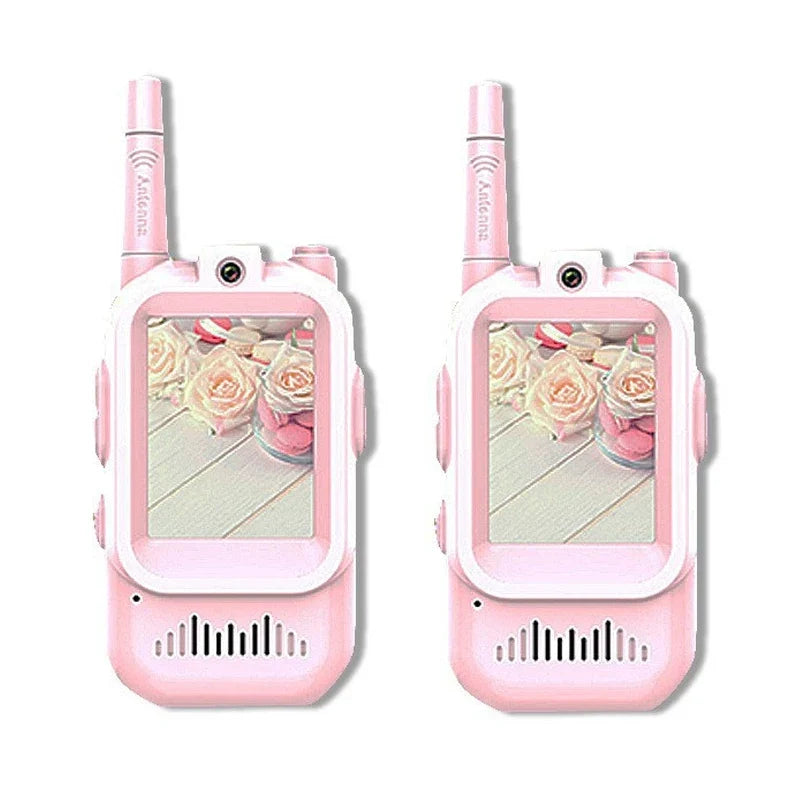 Exciting 2-Pack Video Walkie Talkies for Kids - Rechargeable Indoor & Outdoor Fun for Ages 3-12, Perfect Birthday Gifts!