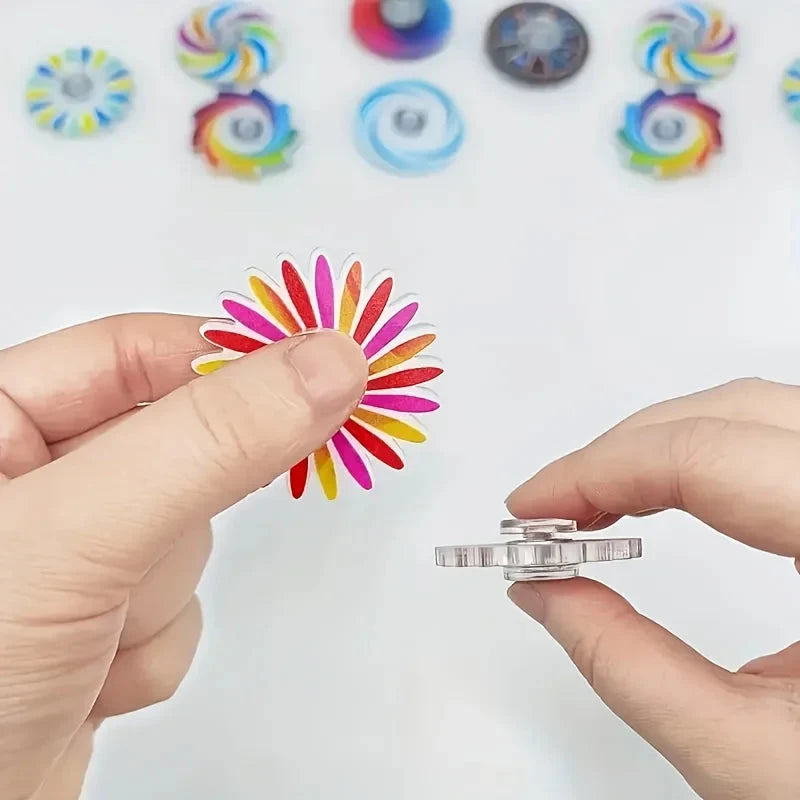 5/10/20pcs Mini Rainbow Fidget Spinner Sensory Stress Relief Toys