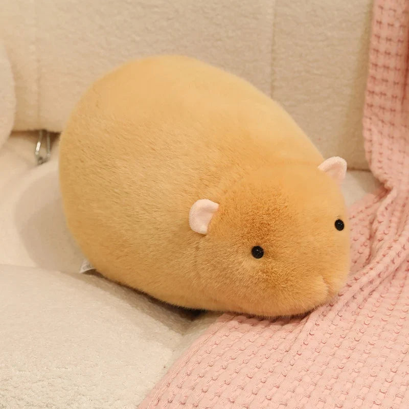 Cute Golden Hamster Plush Pillow Toy - Soft Stuffed Animal Doll Keychain for Kids, 13/35CM Fun Gift