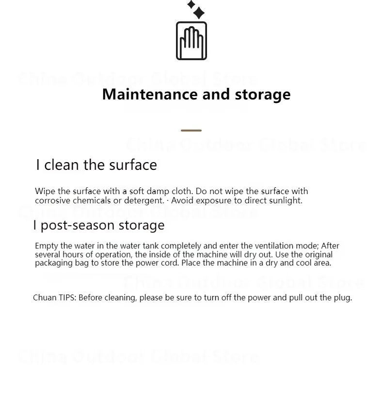 MOBI GARDEN Mobile Air Conditioner Outdoor Portable Fan Integrated Car Cooler 450W Cooling Camping Tent Indoor Car Cooling Fan With Built-in Lighting