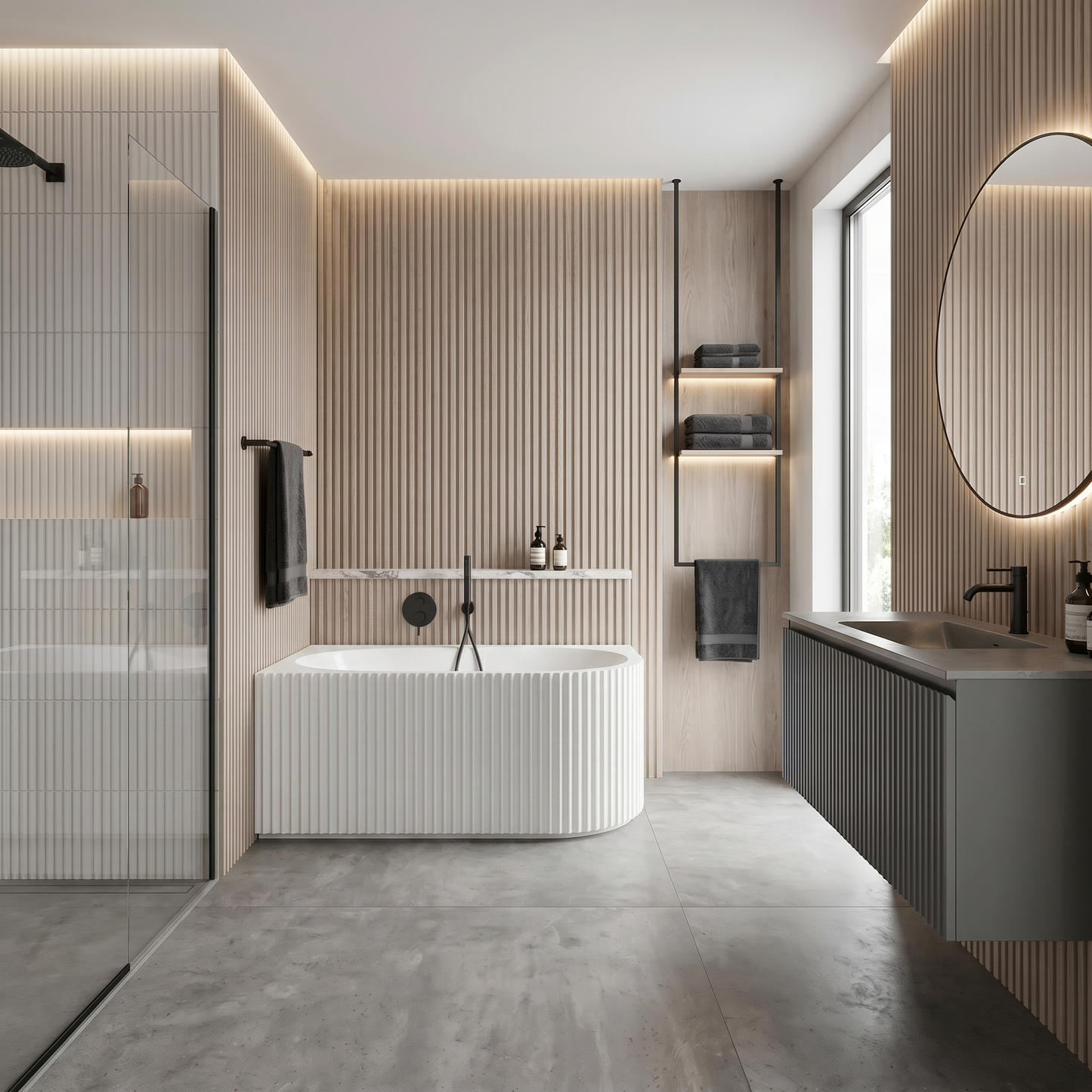 Samco 1200mm Fluted Corner Bath