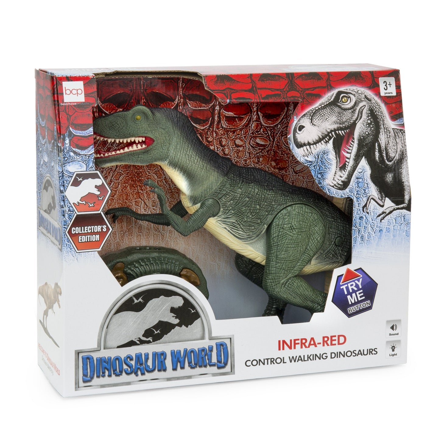 21in Kids Walking Remote Control Velociraptor Dinosaur Toy w/ Lights, Sound