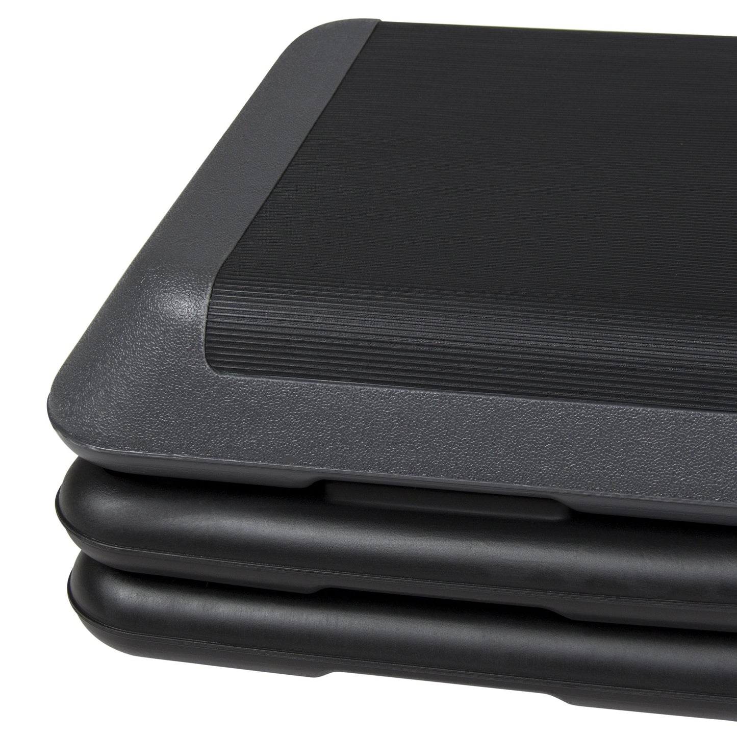 43in Height-Adjustable Fitness Step Platform Riser - Black/Gray