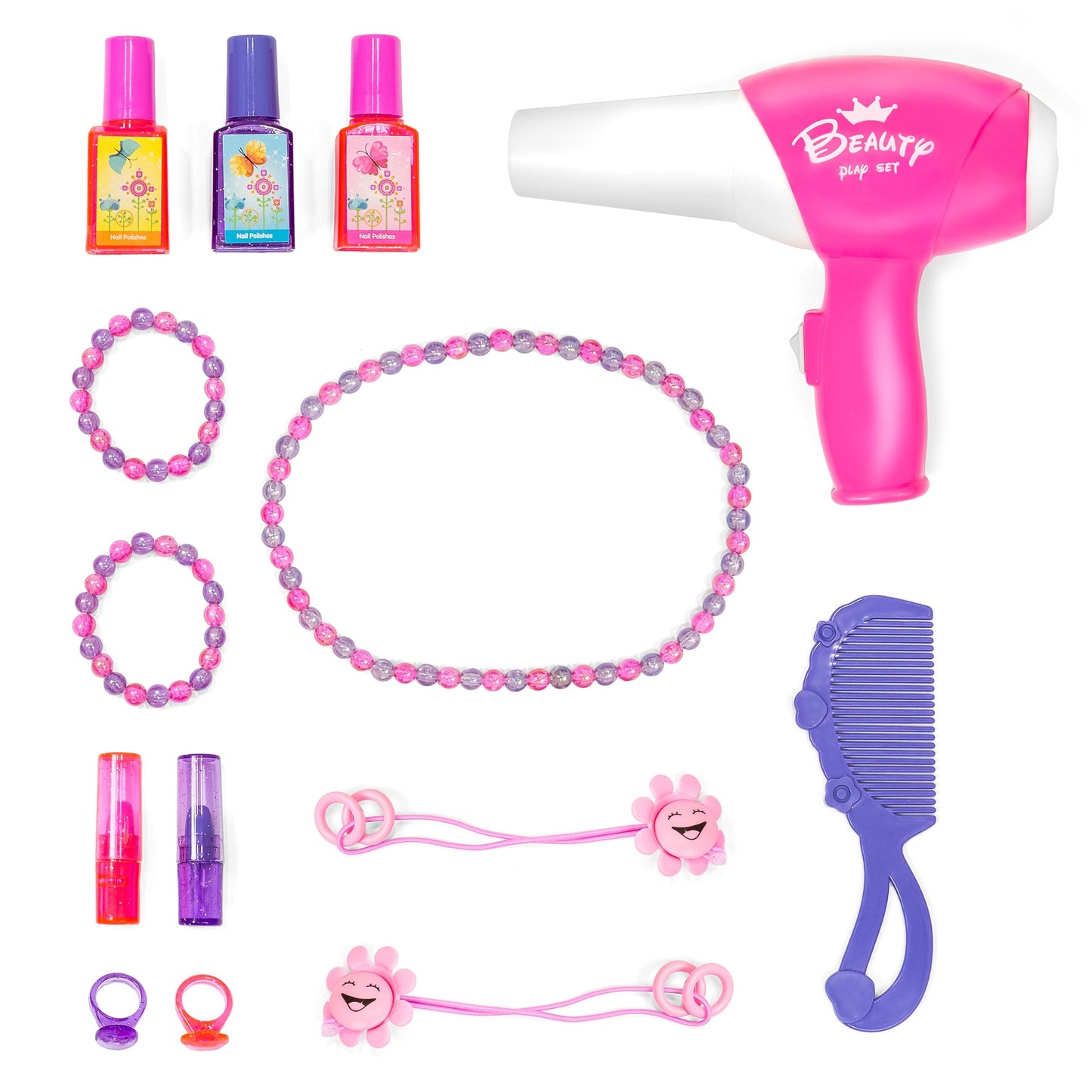 Kids Princess Vanity Toy Set and Keyboard Combo w/ Stool, Accessories