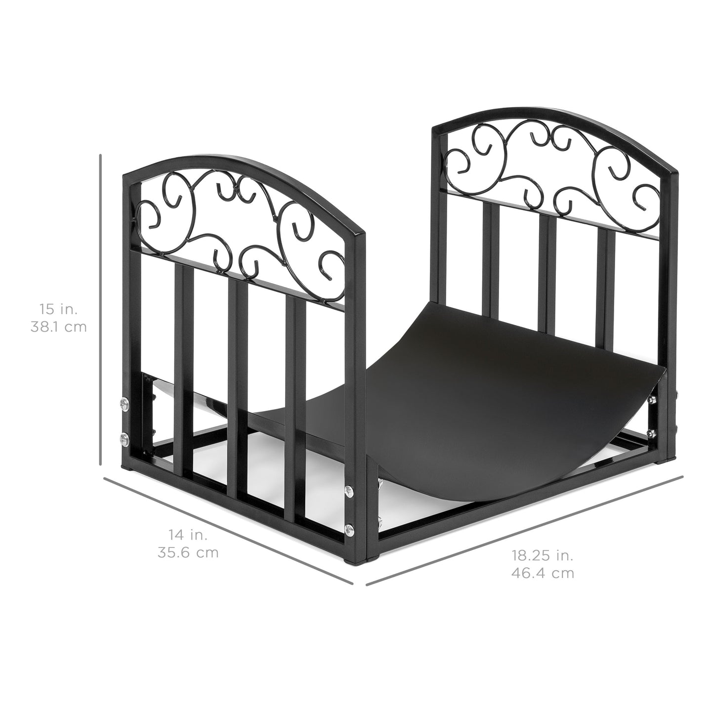 Wrought Iron Firewood Log Stacking Storage Rack Accessory