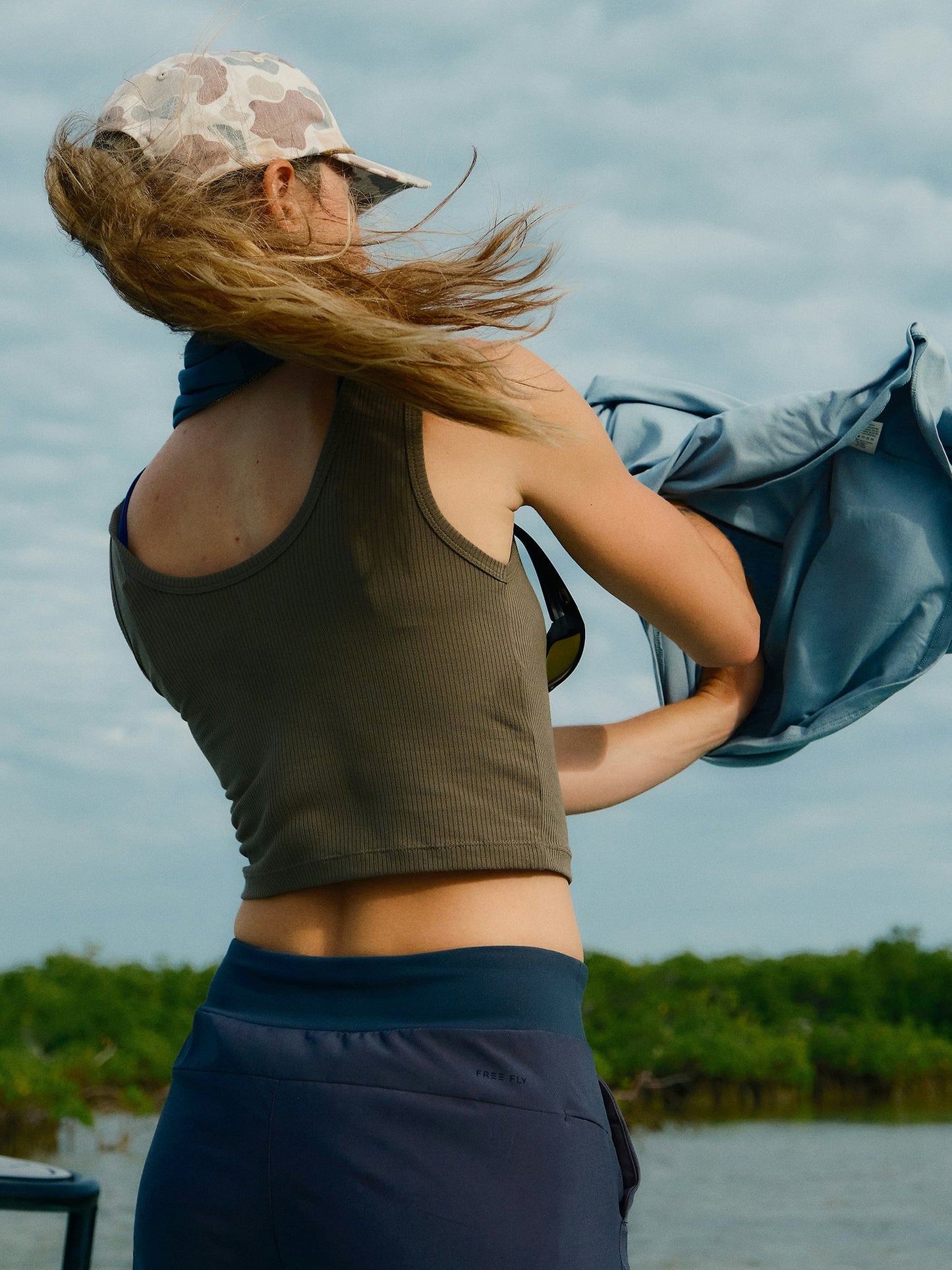 Women's Ribbed Bamboo Tank - Sea Salt