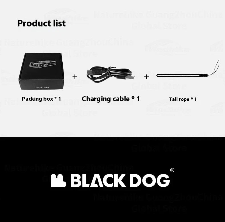 BLACKDOG STAR BOX Multifunctional Lighting Flashlight 3300LM Super Power Long Range LED Light 4 Color Torch Outdoor 3000mAh Battery IPX5 Waterproof