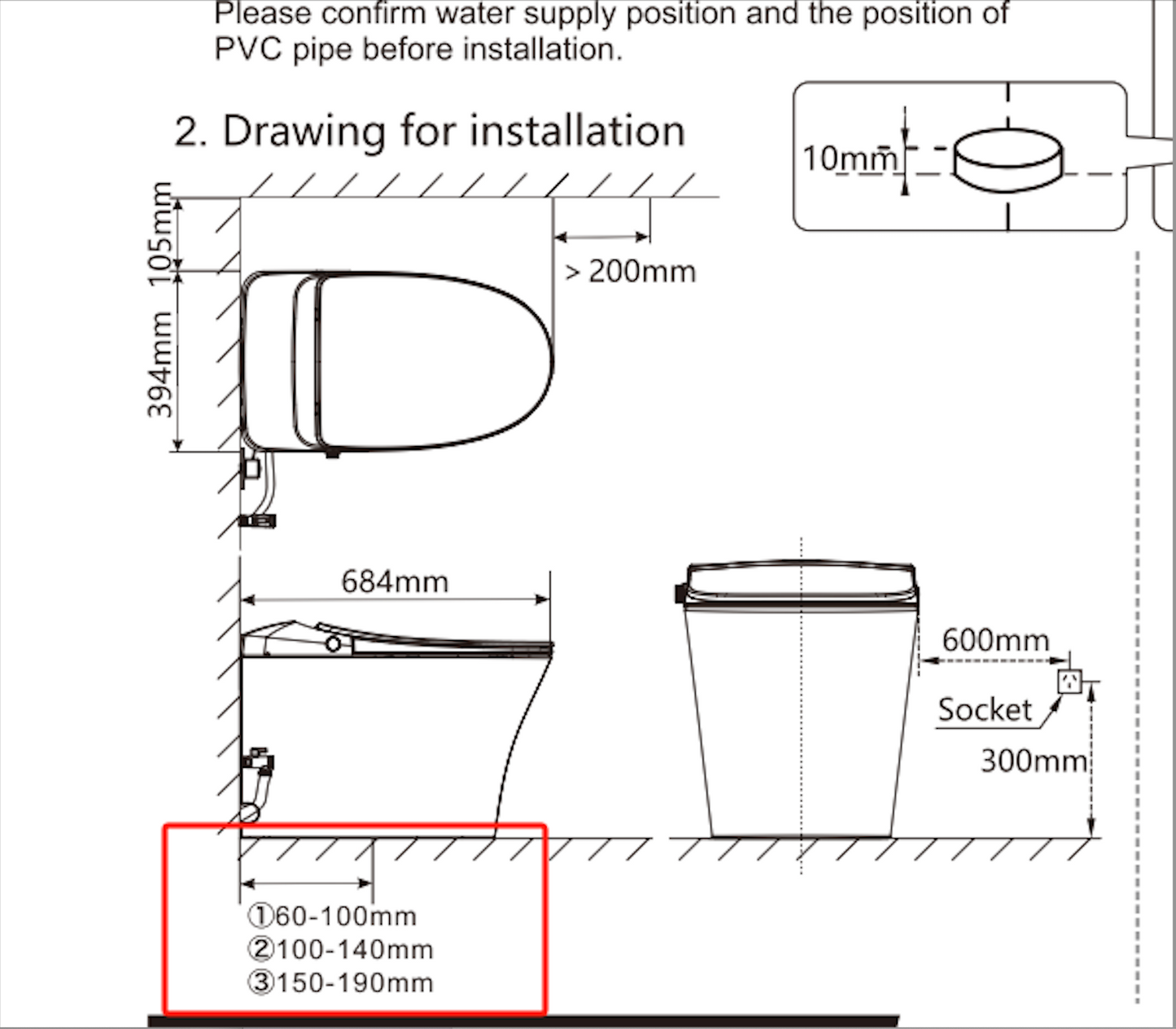 Lukka Samos Back to Wall Smart Toilet LK-SM318SMWFP