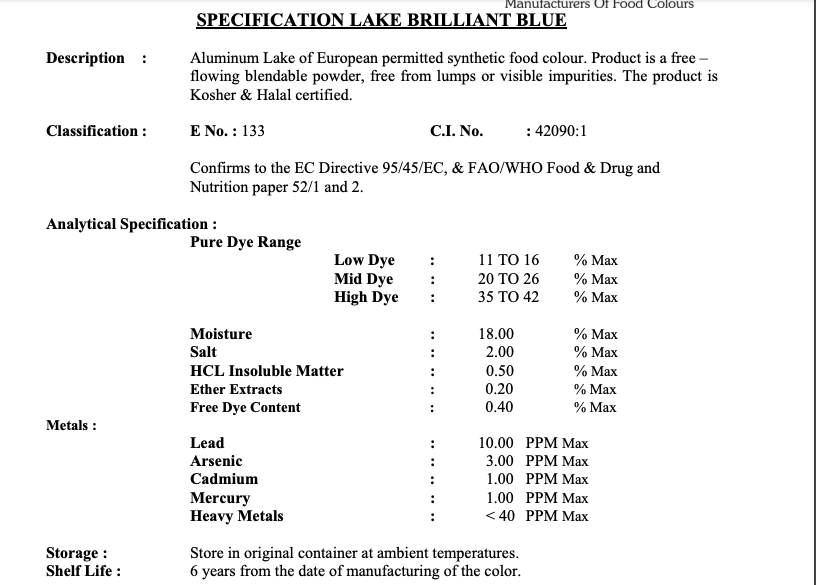 Colour Lake Brilliant Blue-FD&C